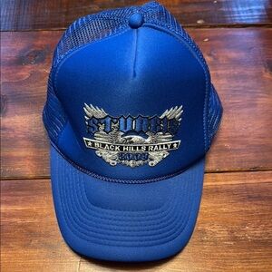 Blue Sturgis Black Hills Rally Trucker Hat 2008 Otto